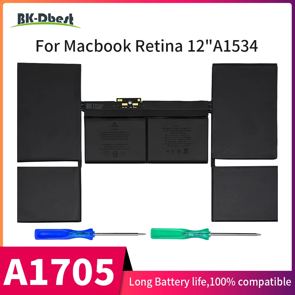 

BK-Dbest A1705 перезаряжаемый и Новый аккумулятор для ноутбука Apple Macbook A1534 12 дюймов Retina 2015 года