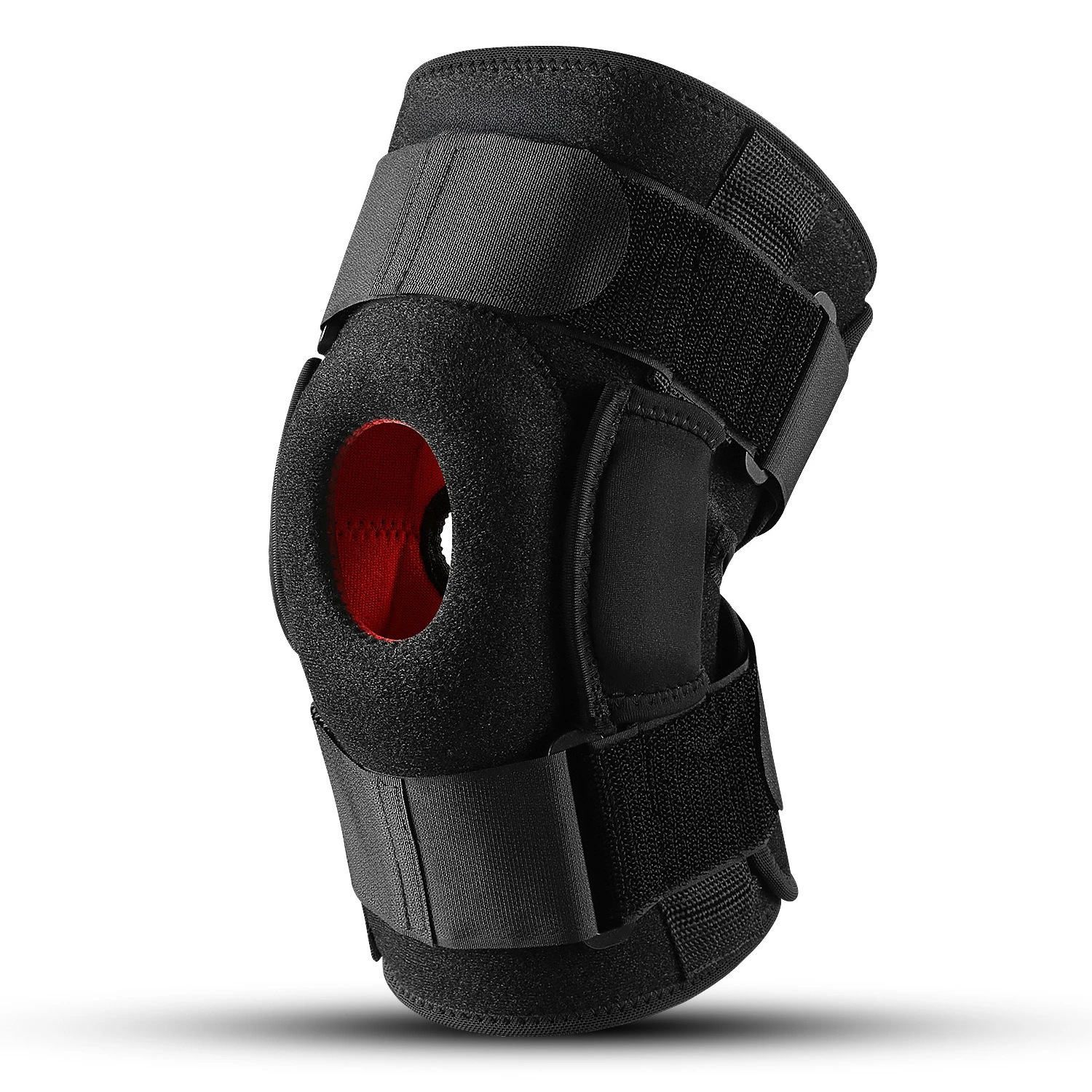 منصات الركبة الرياضية الخارجية الجديدة سبائك الألومنيوم دعم سيليكون امتصاص الصدمات حماية الركبة حزام معزز عالمي