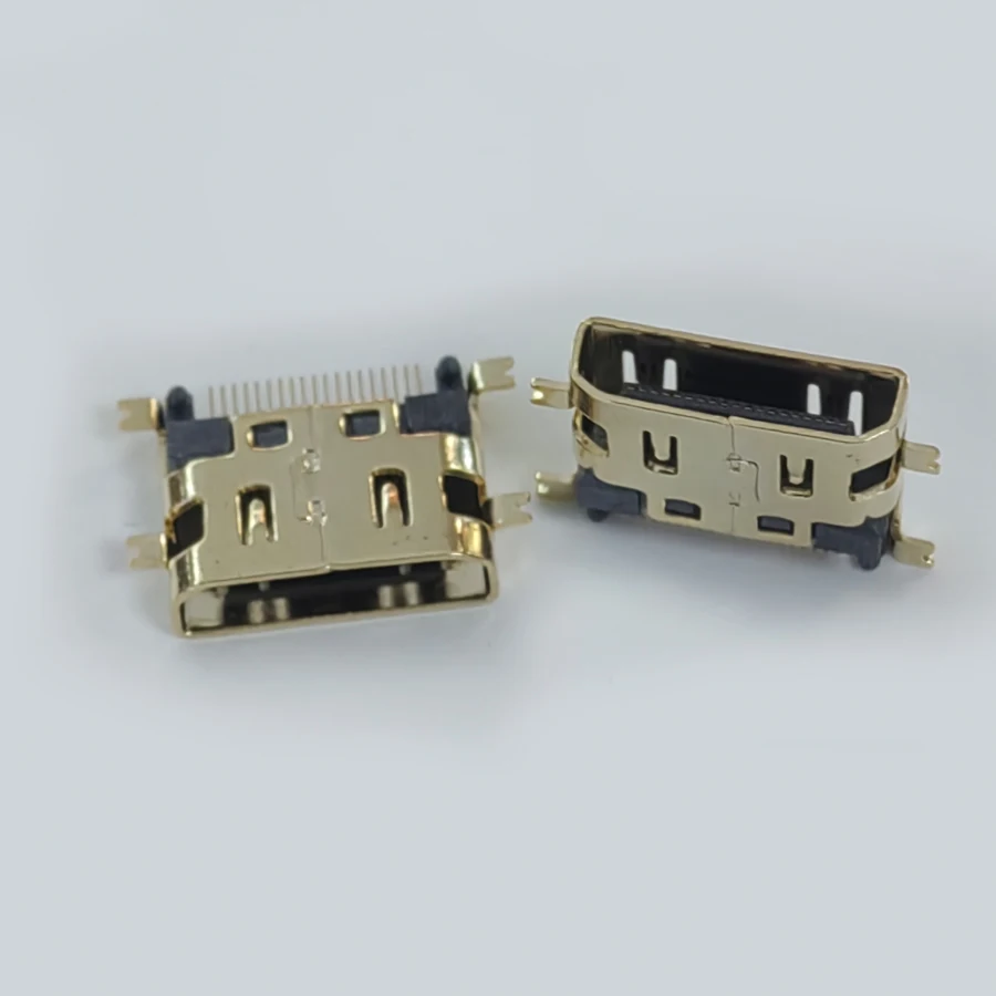20PCS/Lot SMT MINI HDMI Female Jack/Socket Connector 19P/19Pin Sinking Plate C Type Gold-Plated
