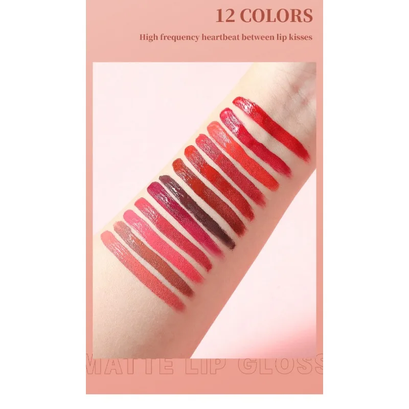 4.5Ml Matte Afwerking Lip Glazuur Mistoppervlak Waterdicht Geen Dip In Een Beker Vocht Lip Make-Up Voor Vrouwen