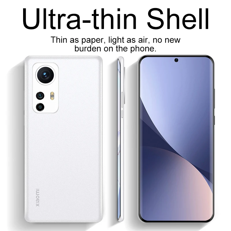 0.3mm Ultra Thin Case For Xiaomi Mi 11 12 12S Pro 12X Civs 1S Matte Transparent Hard PP Case For Redmi K40 K50 Pro Poco F3 Cover