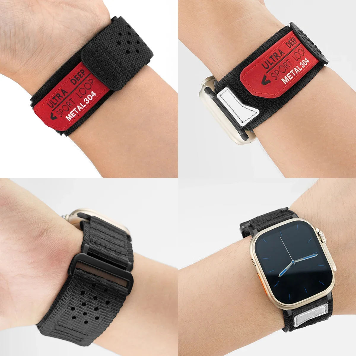 Nylon Strap for Apple Watch Band 42mm 44mm 45mm 49mmTactical Bracelet for Iwatch Series 8 7 5 4 SE 6 3 Replacement Strap image 5