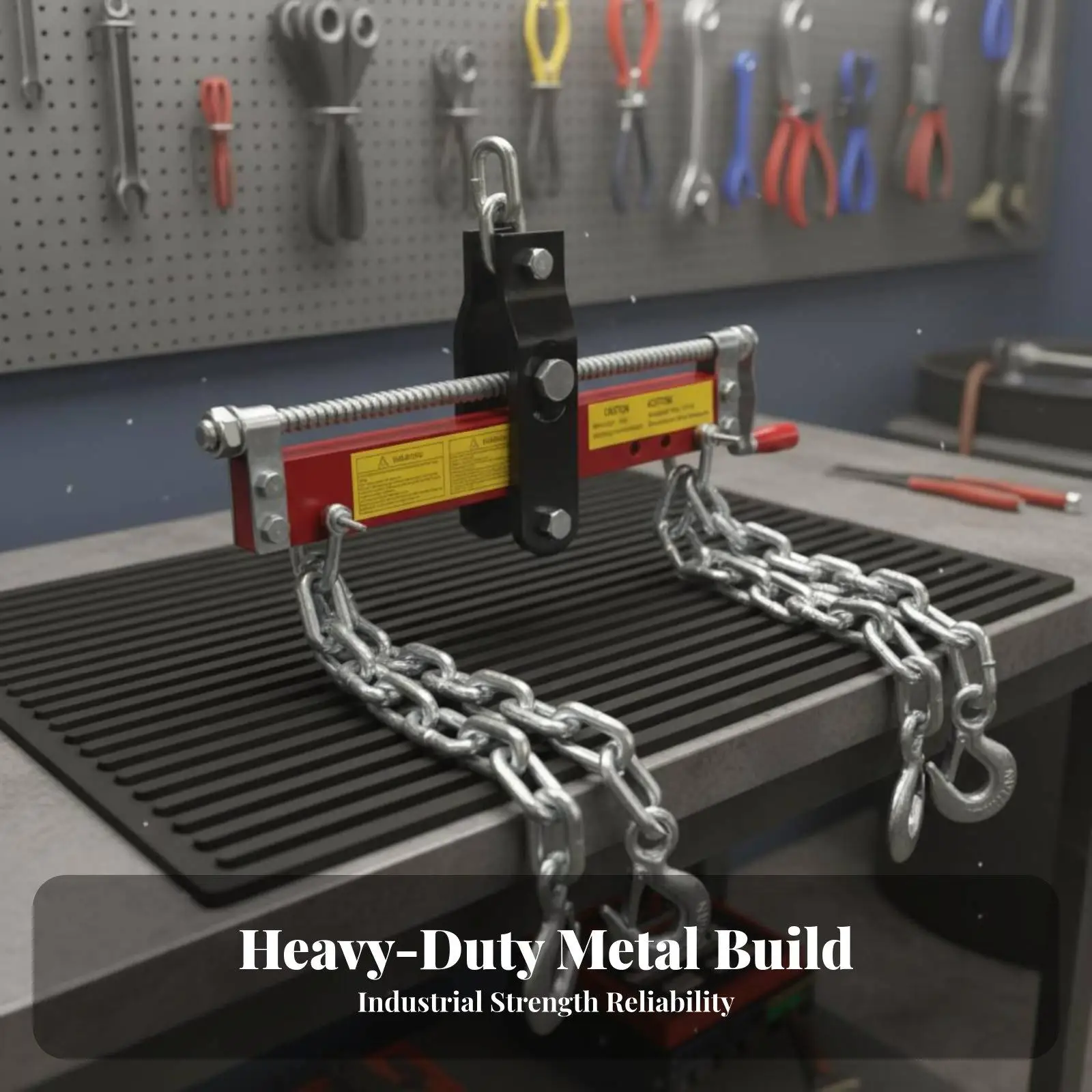 Multi Point Engine Support Frame with Heavy Duty Chains for Auto Mechanic Shop Crane