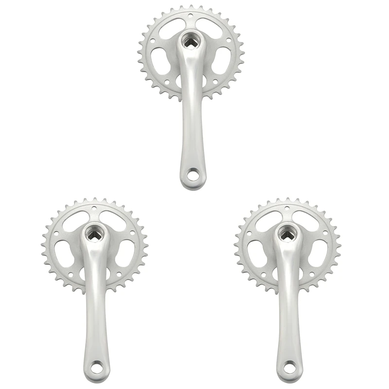 

3X Bike Crankset Bicycle Chainring Pedals 32T Crank 165Mm Single Speed Bike Chainwheel