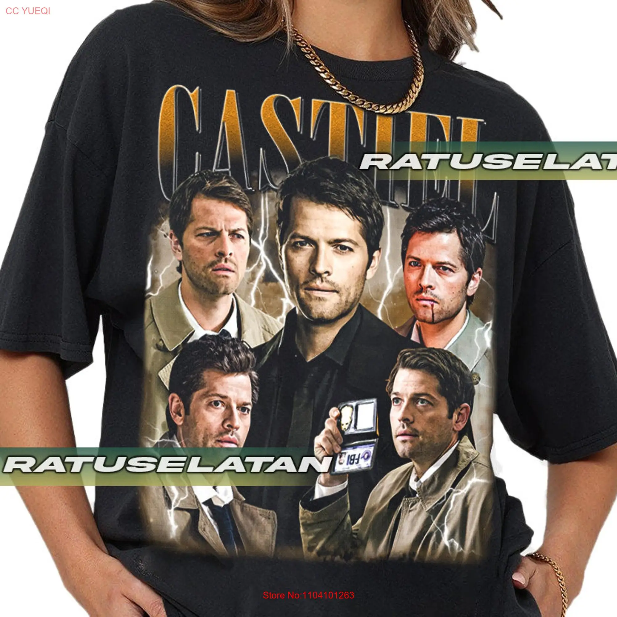 Limited Castiel Vintage T shirt For Woman and Man  long or short sleeves