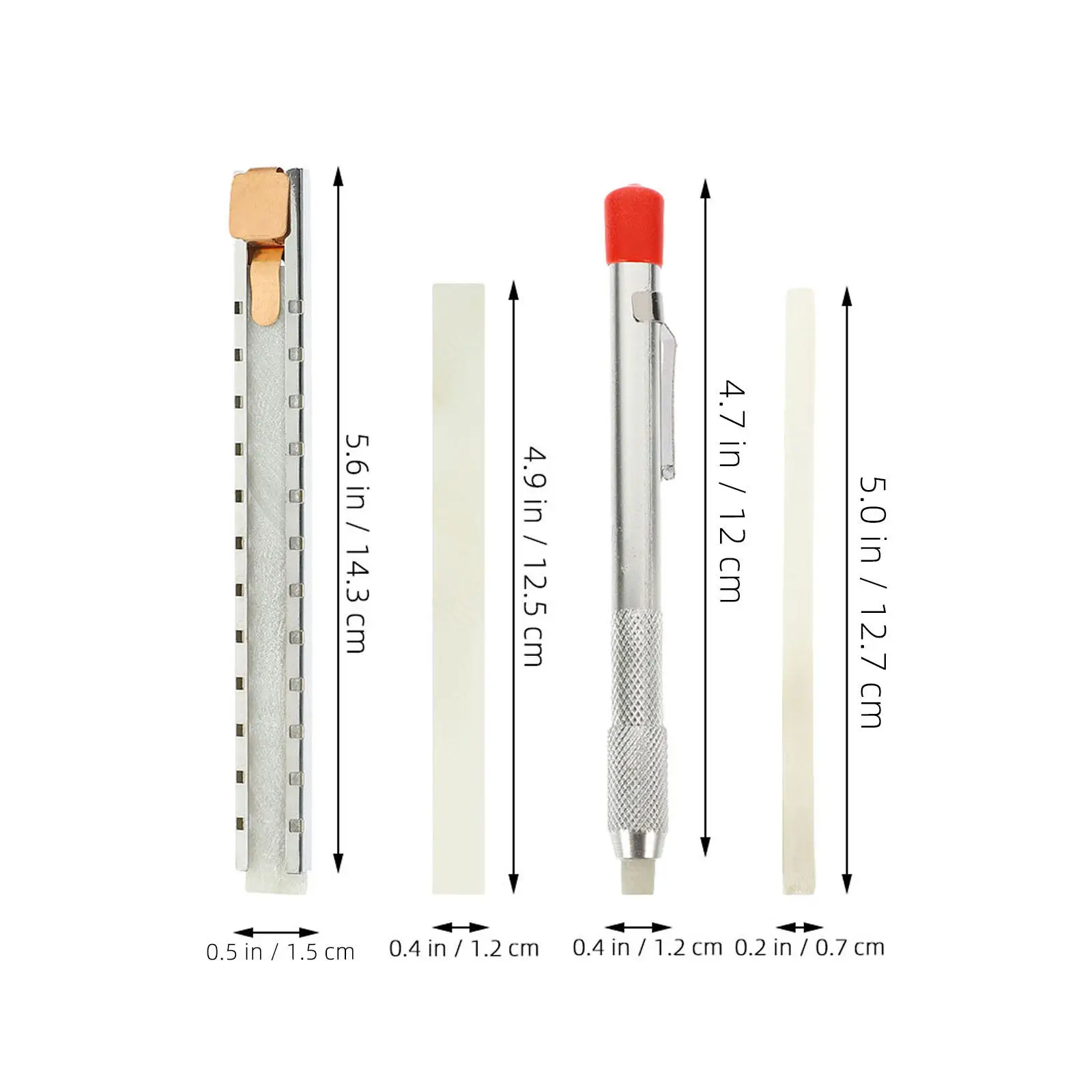 1Set Soapstone Pencil Flat Marker Welding Chalk Tile Metal Textile Marking Soap Stones Holder