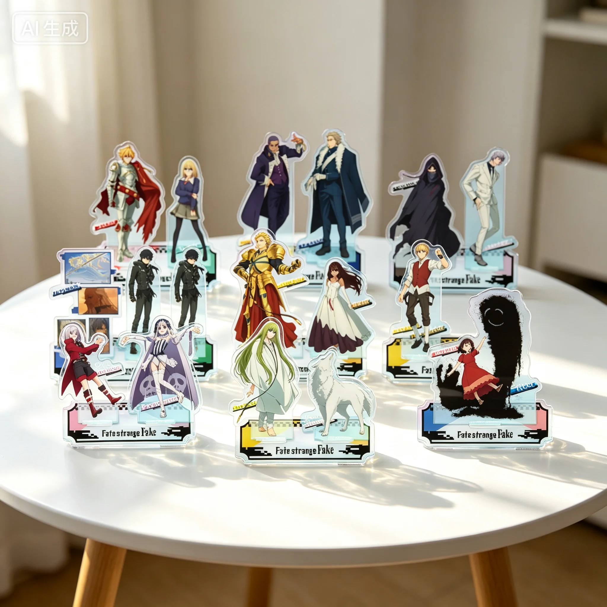 Anime Fate/strange Fake Saber Ayaka Sajyou Acrylic Stand Model Plate Keychains Desk Decorations Gifts For Friends