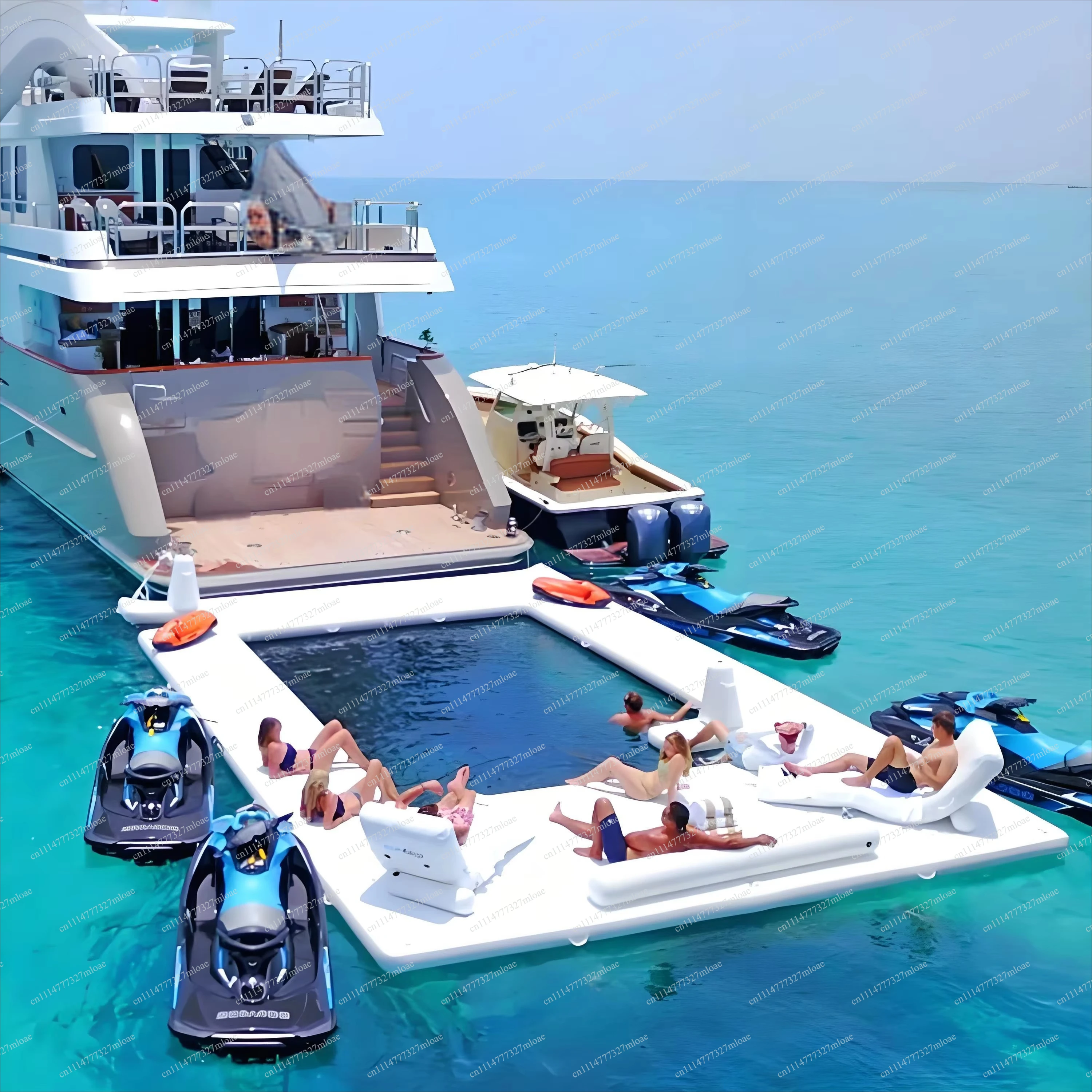 PVC inflatable swimming pool floating water cushion anti-jellyfish net is suitable for oceans/lakes