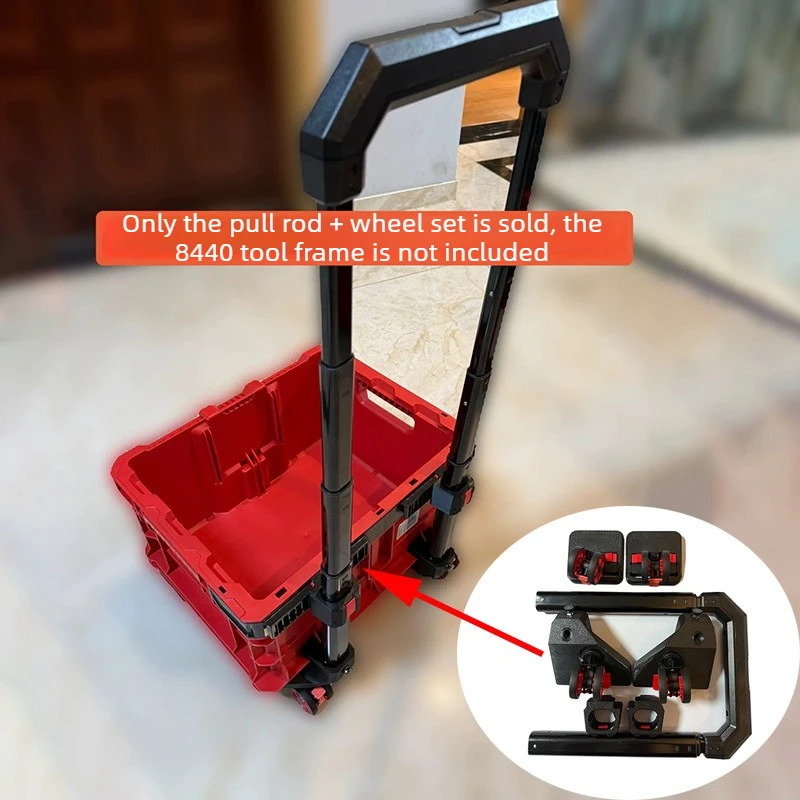 Special for Milwaukee8440 Tool Box Quick Release Rod Bottom Pulley Set Toolbox Accessory Pull Rod Wheel Buckle Install Portable