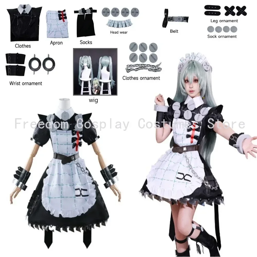 Anime Game Zenless Zone Zero ZZZ Corin Wickets Cosplay Costume Role Play Comic Con Dress Hallowmas Party Wigs Animation Prop