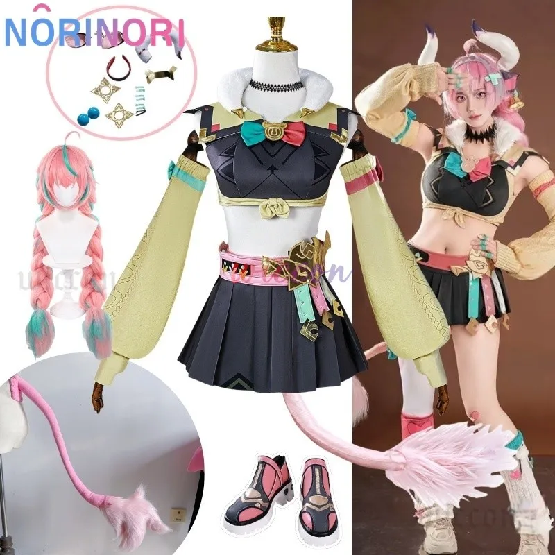 

Varesa Cosplay Game Genshin Impact Varesa Cosplay Wig Horn Accessory Uniform New Dress Suit Anime Shoes Carnival Party Outfit