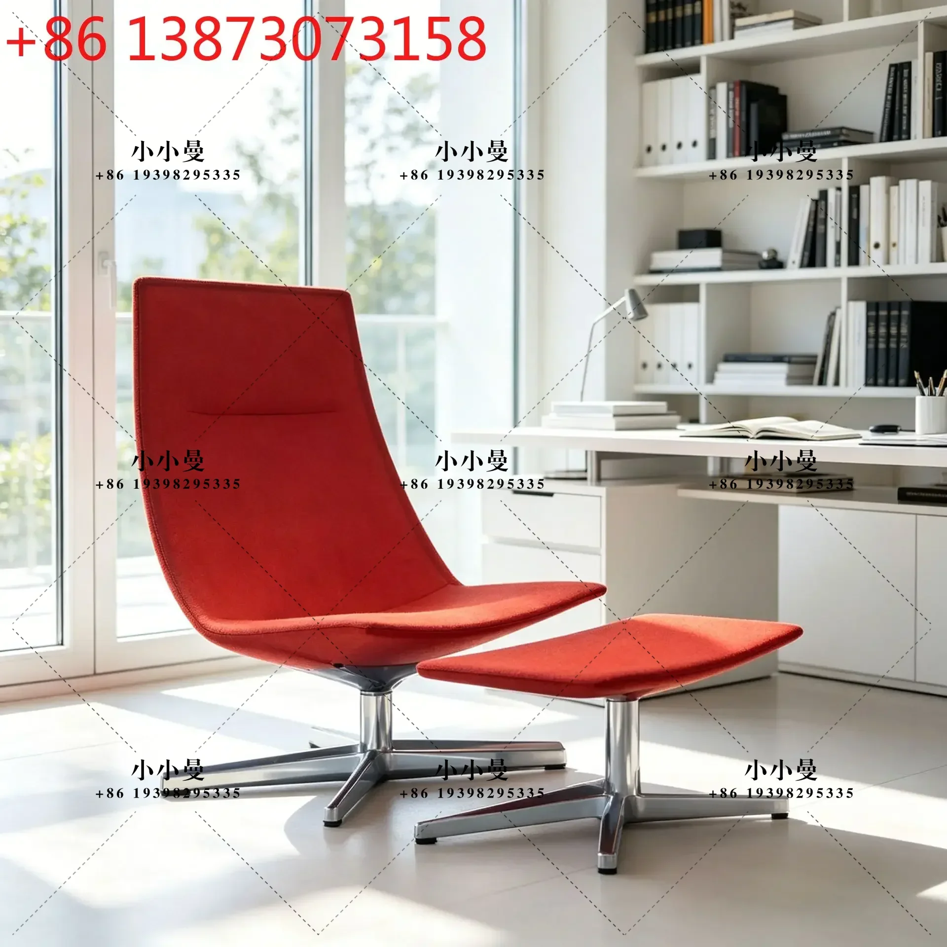 LOVIP024A Red Casual All-in-One Smooth Backrest Fit Body Chair