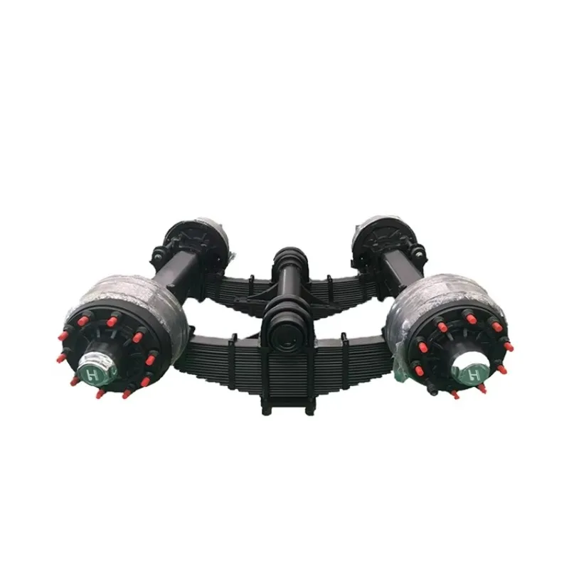 New 24T 28T 32T Single Point Suspension Mechanical Trailer Bogie Suspension Compatible with German or American Axles