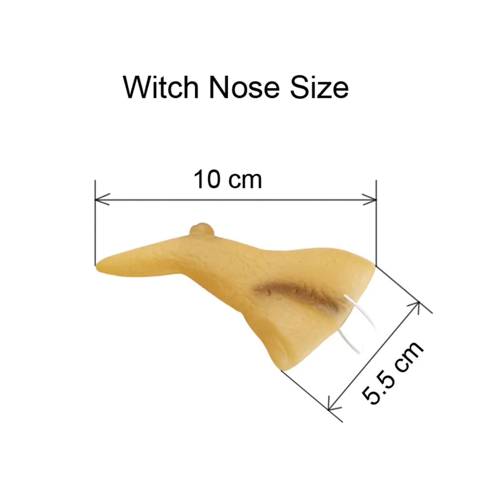 Latex Dress Up Nose Funny Wicked Witch Nose Wear Comfortable Fashion Halloween Costume Accessories Cosplay Prop Retro