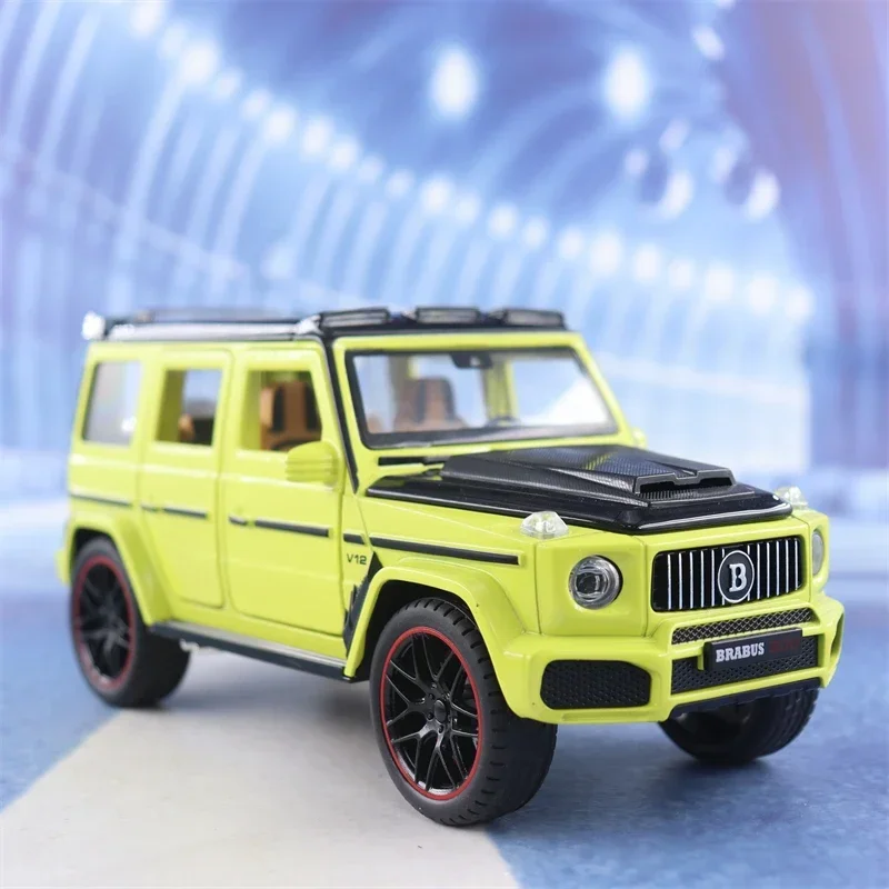 1:24 Mercedes-Benz G63 Off-Road Auto Simulatie Diecast Metalen Legering Model Auto Geluid Licht Pull Back Collectie Kids Speelgoed Cadeau X59