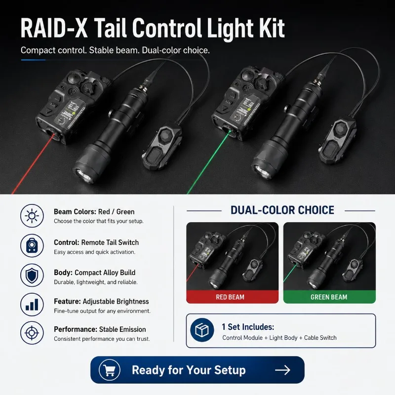 Green Infrared Laser Stable Emission Adjustable Bright RAID‑X Tail Control Light Shift Durable Parts