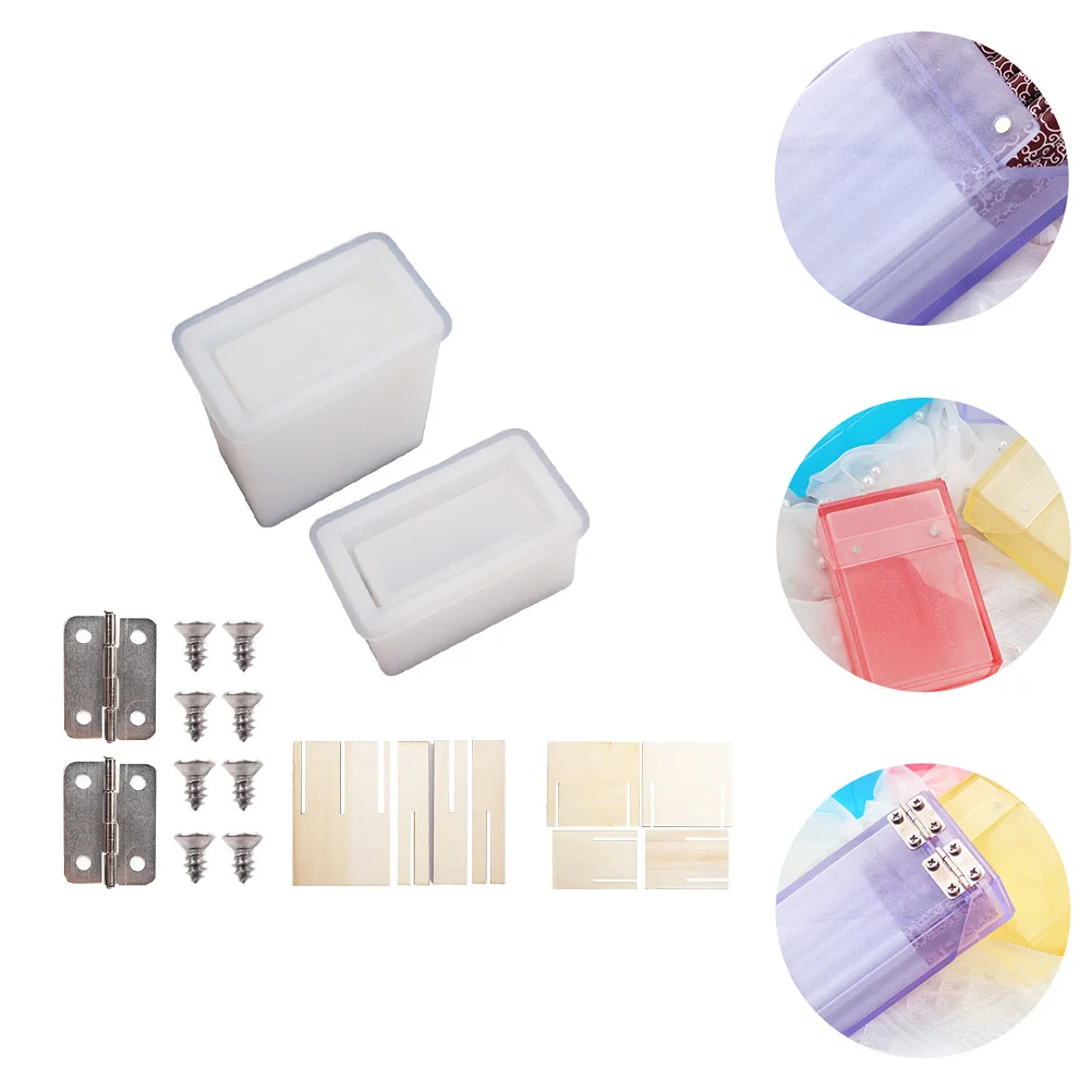 

Square Silicone Molds Cigarette Box Making Kit Resin Dye Embellishments DIY Handicrafts Making Tool Finished Cigarette Cases