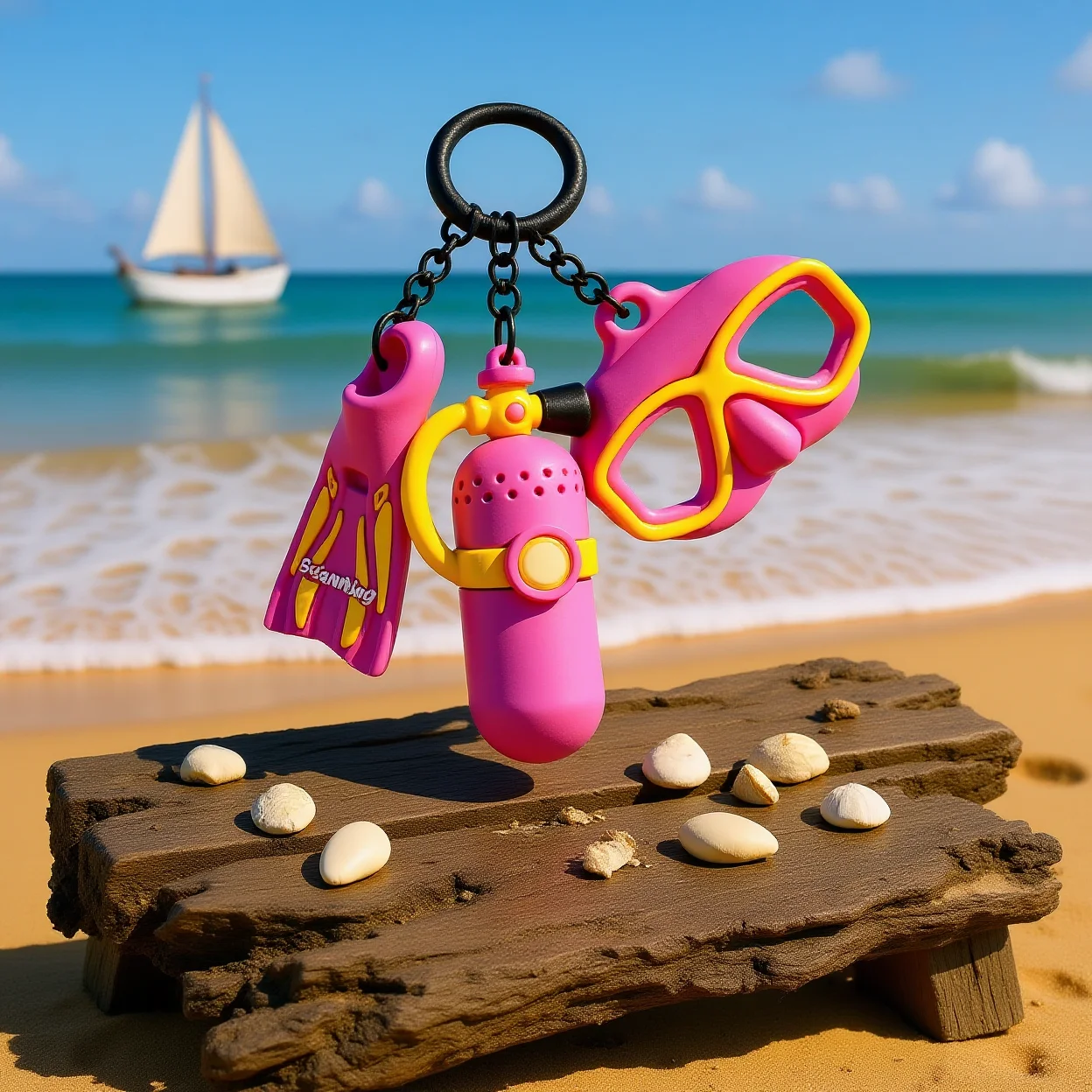 Bag Charm  Diving Set Keychain Diving Oxygen Tank Keychain Simulation Diving Goggles Keychain For Graduation Gift