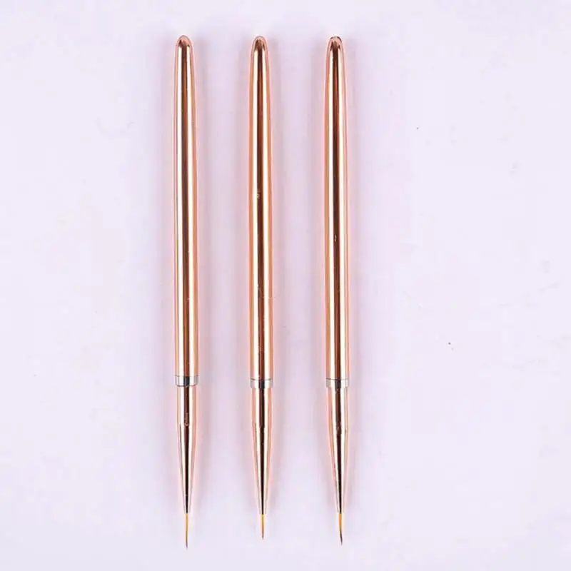 Acrylic French Stripe Nail Art Liner Brush 3D Tips Manicuring Ultra-thin Line Drawing Pen UV Gel Brushes Painting Tools