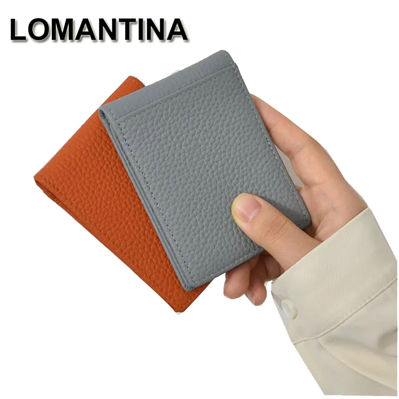 

LOMANTINA Driver License Holder Card Purses Genuine Leather Luxury Designer Brand Business Id Pass Certificate Folder Wallet