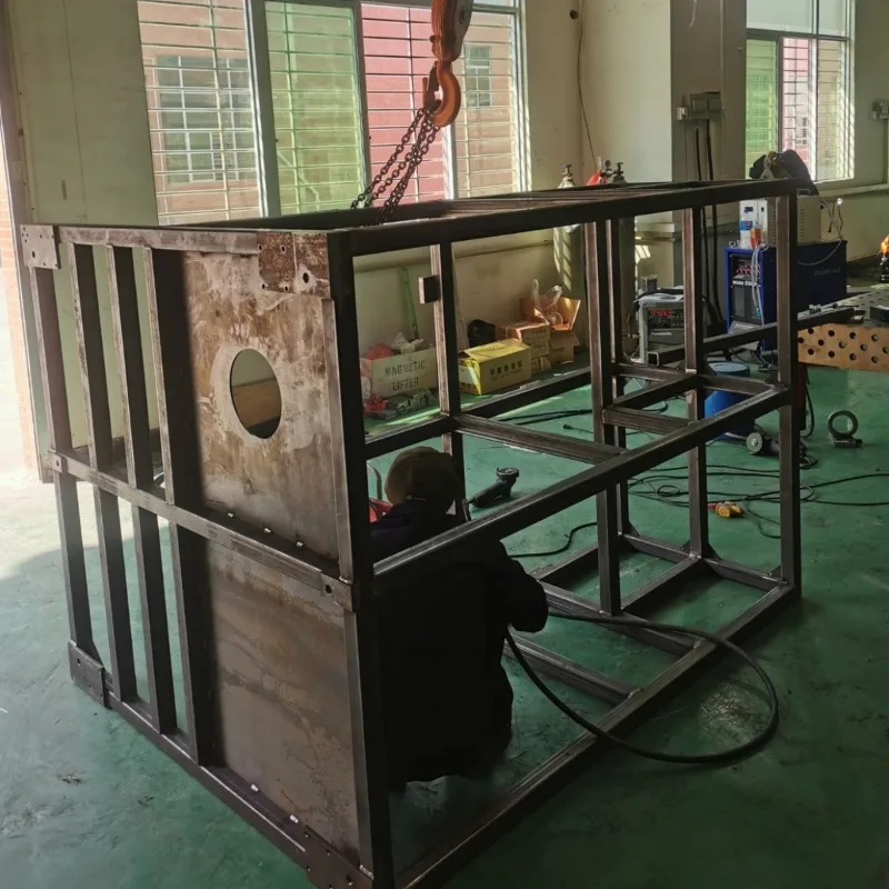 CNC machining welding frame, large plate large parts to map incoming gantry milling