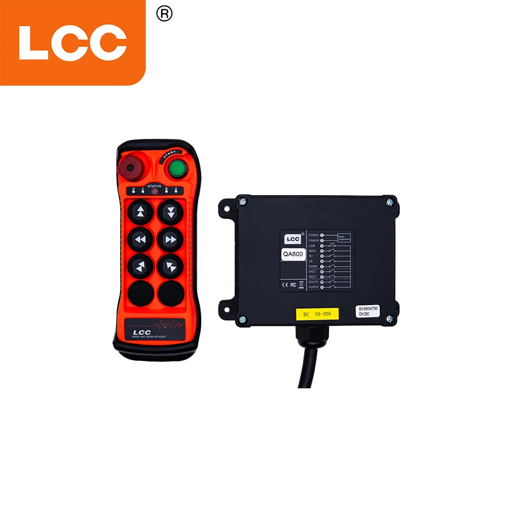 รีโมทคอนโทรลไร้สาย LCC QA600 กันน้ำระดับ IP67 6 ปุ่ม สำหรับรถปั๊มคอนกรีต
