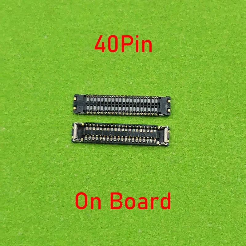 Connecteur FPC à bord pour écran LCD, Xiaomi Redmi Note8pro, Note 8, 7 Pro, 14-mi, 7pro, 8Pro, Note 7, 8, prise d\'écran Flex, 40 broches, 2 pièces