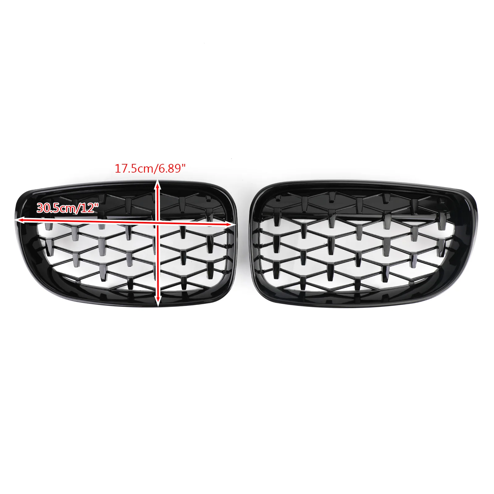 Areyourshop 51137166439 Meteor Black Front Grille For BMW 1 Series E81 E87 E82 E88 128i 135i 2008 2009 2000 2011 2012