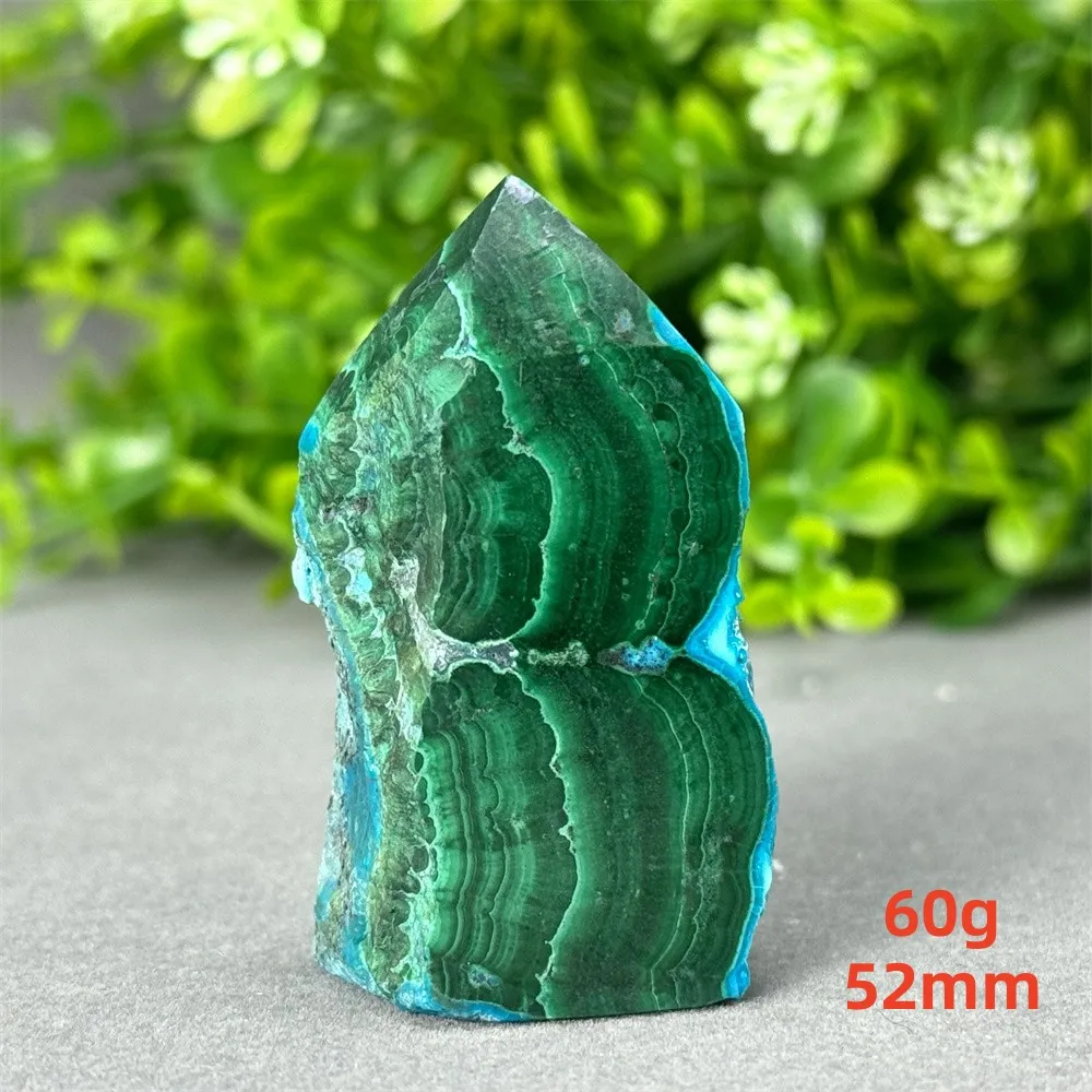 Natural Gemstone Blue Malachite Tower Free Form Obelisk Raw Mineral Specimen Reiki Healing Meditation Witchcraft Home Decor