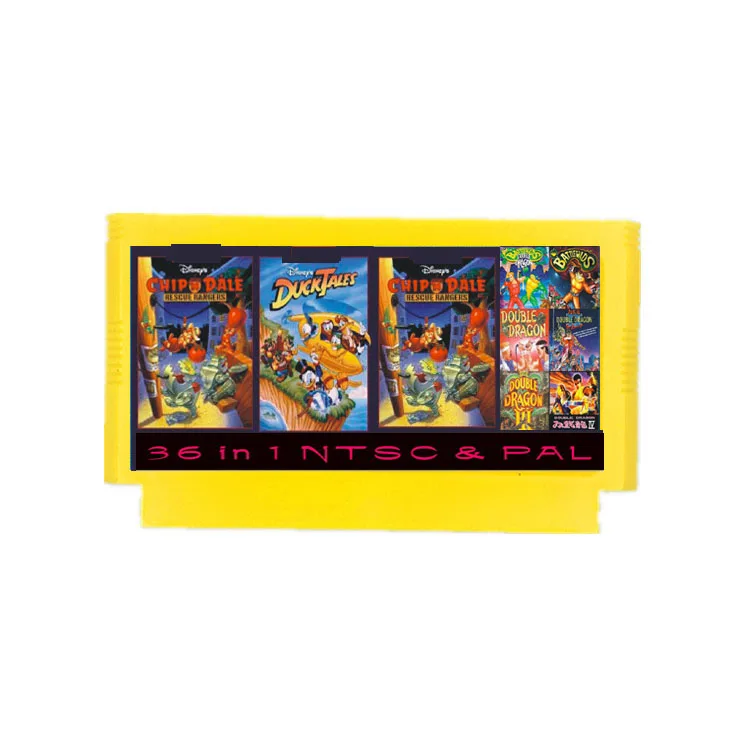 36in1 NTSC & Pallittlesamson, FlintStones12, littlenmo, gamecart สำหรับ8บิต60 PIN เครื่องเล่นวิดีโอเกมรุ่น ntsc/pal
