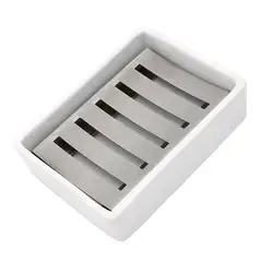 Soap Dish Ceramic Stainless Steel Soap Holder for Kitchen Countertop Bathroom