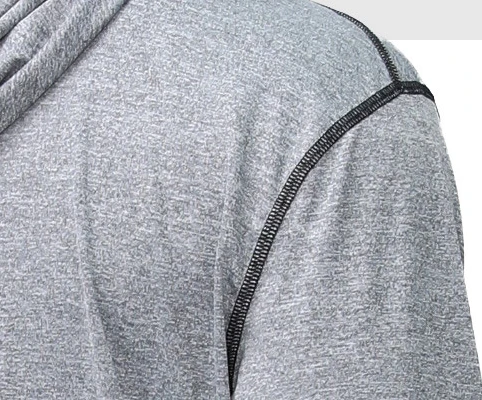 Mens Quick Dry Hoodies Long Sleeve Shirts Moisture Wicking UV Sun Protection Performance T-Shirt for Casual Workout Fishing Tee
