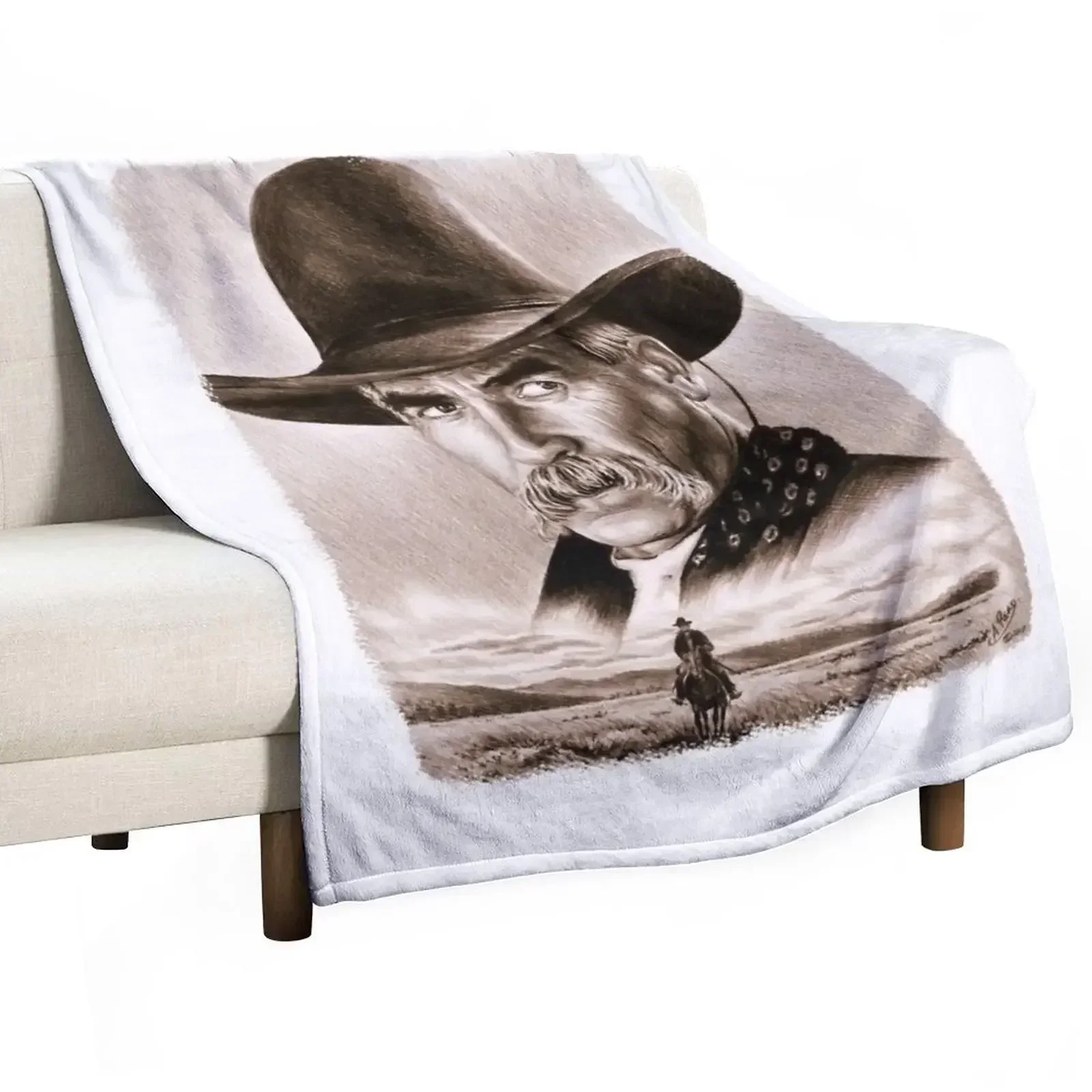 

Sam Elliot Actor Received Many National Awards Golden Globe Academy The Lone Rider Sepia Gift For Throw Blanket