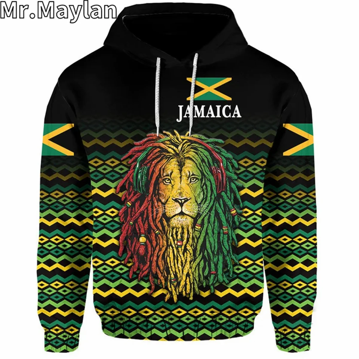 

CUSTOM JAMAICA LION Reggae Bob Marley 3D Print Unisex Hoodie Men Sweatshirt Streetwear Zip Pullover Casual Jacket Tracksuits-50