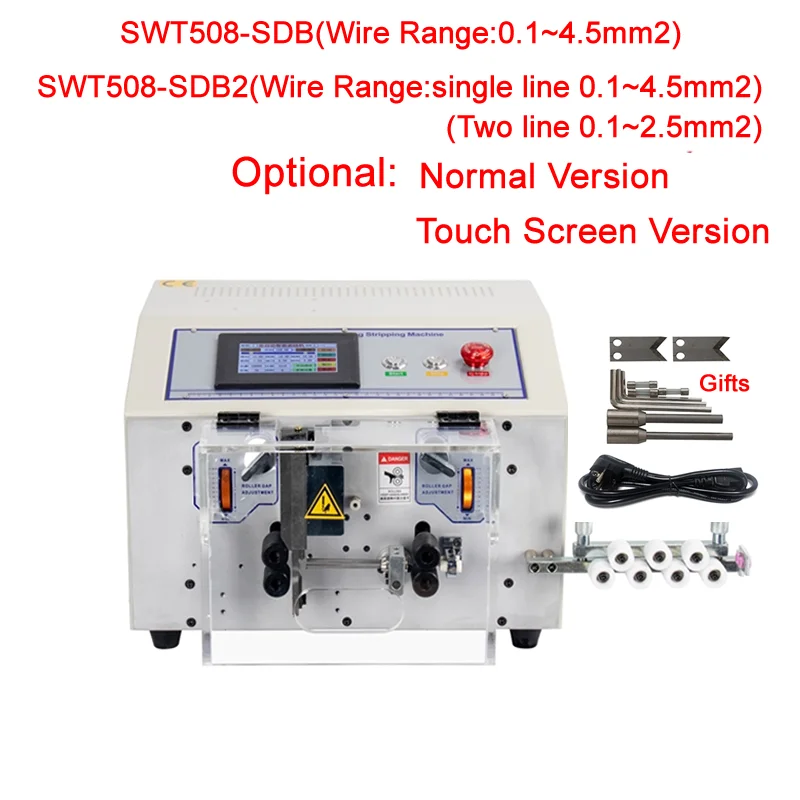 

Touch Screen Control SWT508-SDB S Computer Automatic Wire Strip Peeling Stripping Cutting Machine For 0.1-4.5mm2 AWG10-AWG28