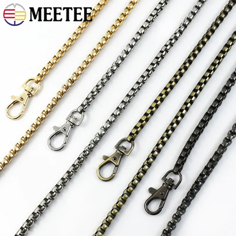 120Cm Meetee 1/2/3/5 Stuks Ketting Schouderband Tas Metalen Gesp Handtas Kettingen Haak Hardware Zijclip Gespen Accessoires
