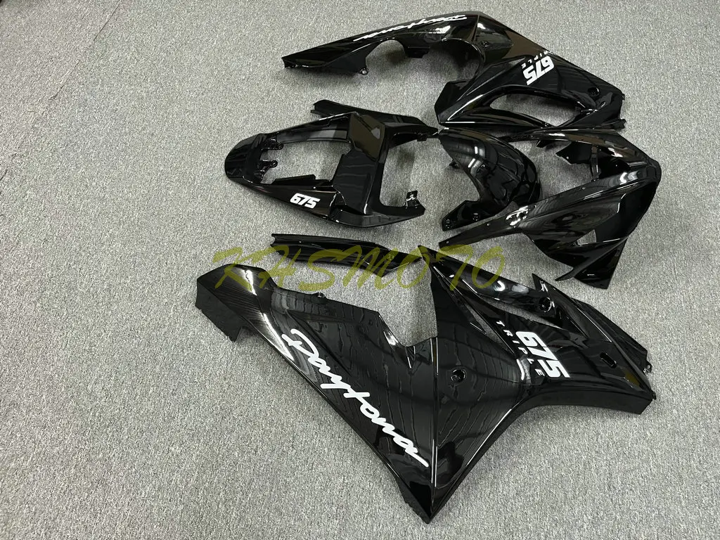 Motorcycle Fairings Kit for Triumph Daytona675 2005 2006 2007 2008 DAYTONA 675 05-08 Injection New Black White Bodywork Set