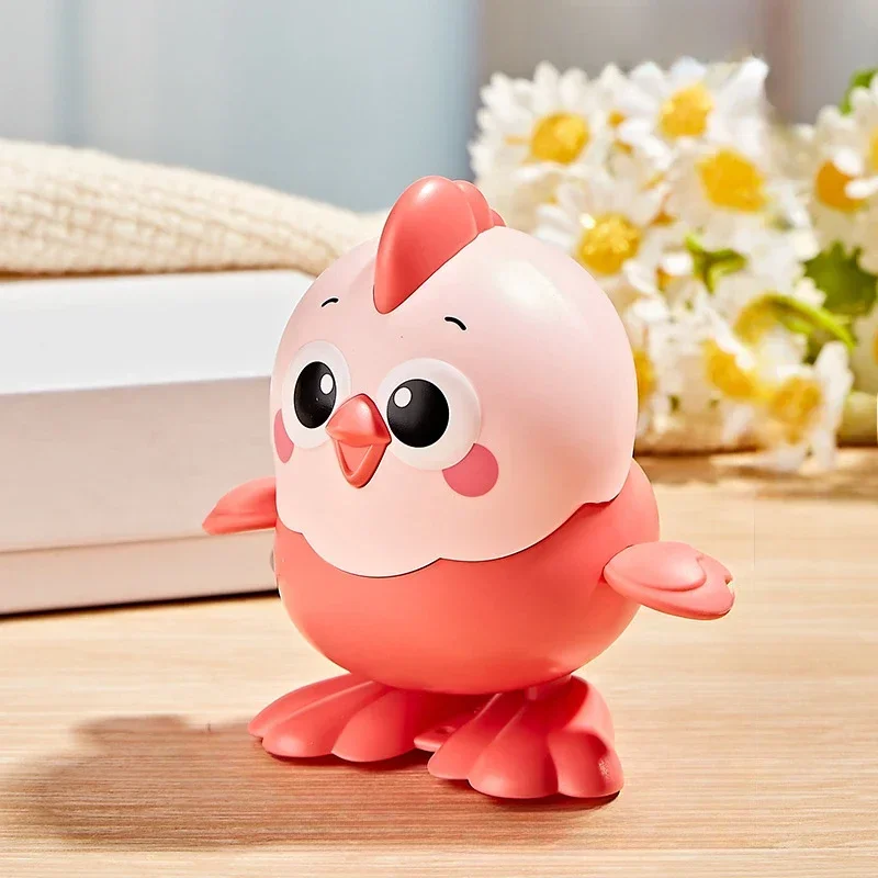 Baby Girl Boy Wind-Up Jumping Chicken Duck Owl Toy Novelty Walking Simulation Animal Perfect Gift for Children Kids Toys