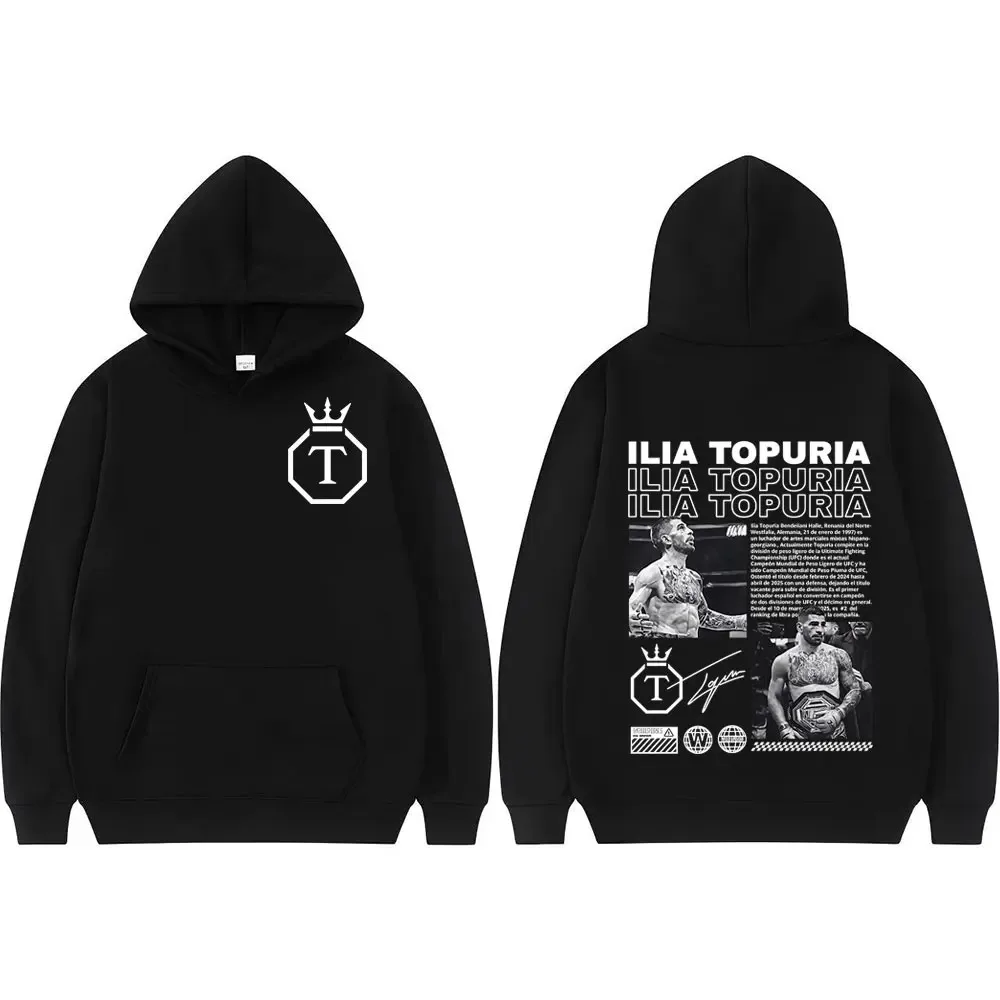 محدودة El Matador Ilia Topuria Merch هوديس للرجال والنساء بلوزات غير رسمية عالية الجودة ريترو موضة الهيب هوب الاتجاه البلوز #1