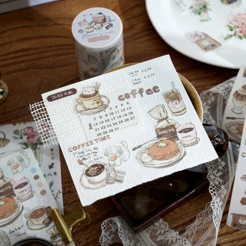 4 Styles 1 Roll/Pack Special Oil Masking Tape for DIY Phone Case, Photo Frame, Handbook Decoration