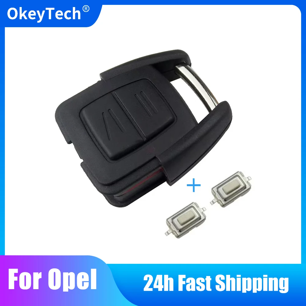 OkeyTech Remote Car Key Shell Cover for Opel Vauxhall Astra Zafira Omega Vectra Mk4 key Case Fob with Micro Switch 2 Buttons