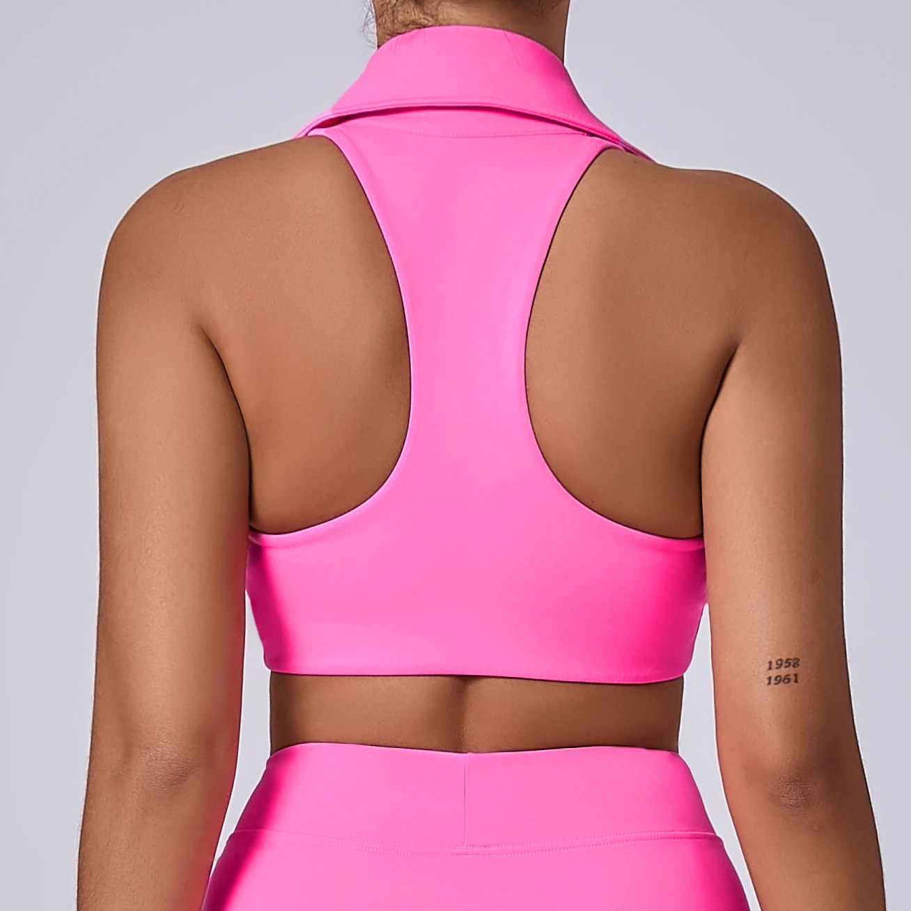 Breathable Sports Underwear Lapel Shockproof Crop Top Anti-sweat Fitness Top Women Yoga Bra Push Up Sport Top Gym Workout Top