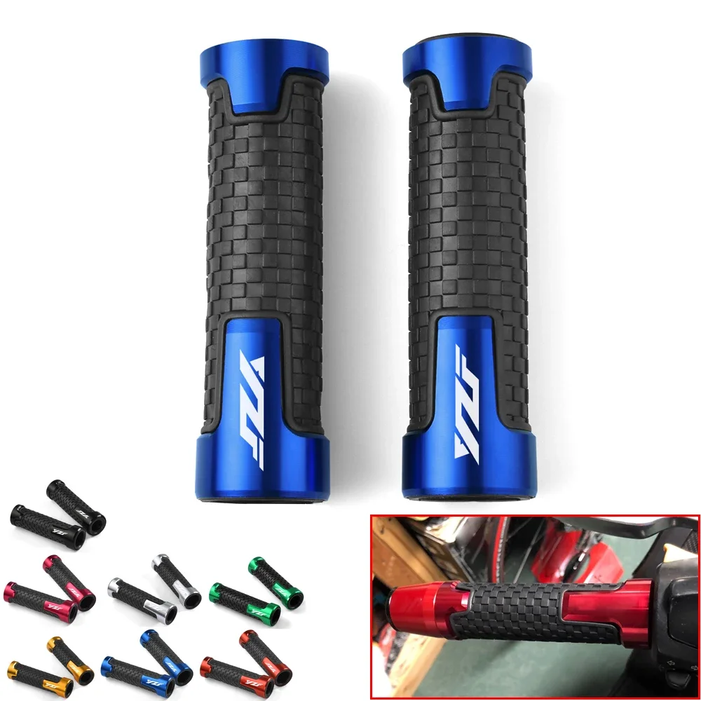 Motorcycle Non Slip Handlebar Grips Throttle YZF Logo For Yamaha R1 R3 R6 R15 R125 R25 Accessories CNC Hand Bar Grips All Years