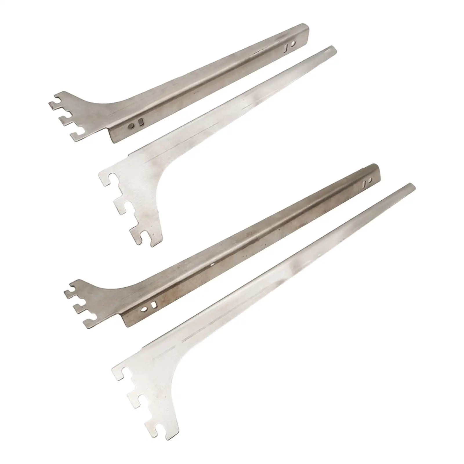 

2Pcs Shelf Rail Bracket Hardware Storage Stainless Steel Support Holder Rack for Kitchen Home Pantry Utility Room Closets