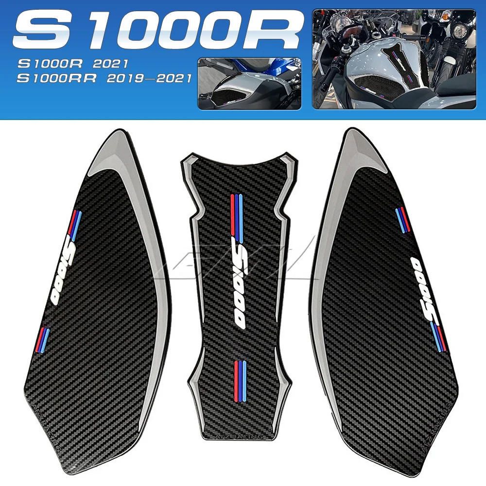 

For BMW S1000RR 2019-2021 S1000R 2021 Motorcycle Fuel Tank Pad Protector sticker Knee Grip anti-slip Side Decal Kit Decoration