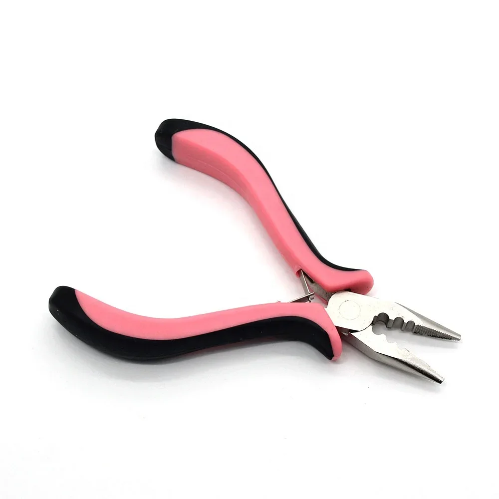 

Professional Hair Extension Removal Accessories Micro Ring Hair Extension Tools Pliers 1PCS Stainless Steel PVC Bag + Carton