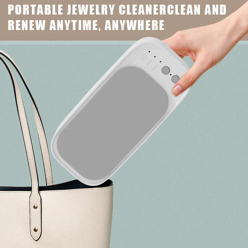เครื่องทำความสะอาดอัลตราโซนิกแบบ USB พร้อมการสั่นสะเทือนความถี่สูงสำหรับเครื่องประดับ แว่นตา สายรัดฟัน สายนาฬิกา เครื่องมือทำความสะอาดอเนกประสงค์
