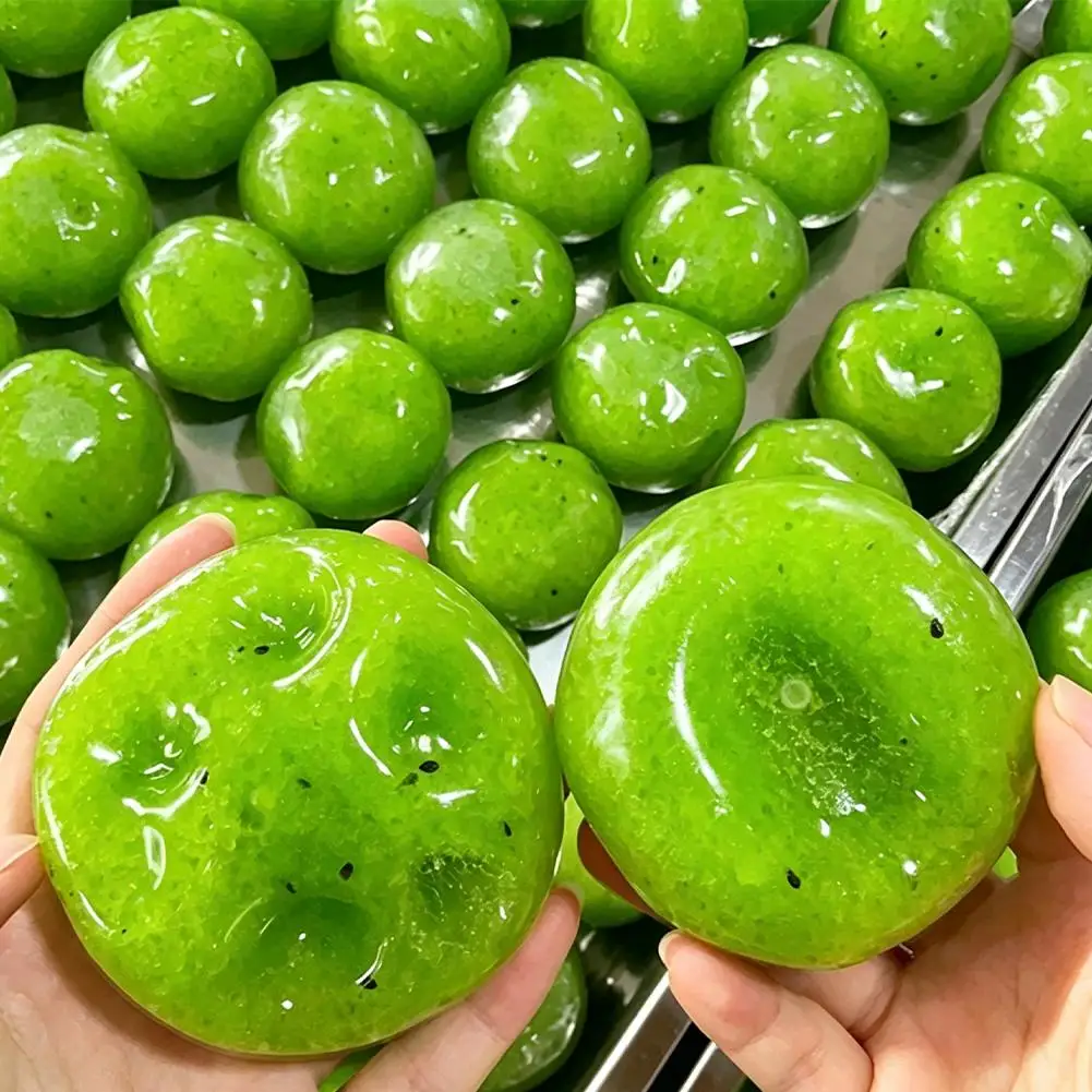 Simulated Kiwi Fruit Shaved Ice Squishy Squeeze Toy Sound Effect Portable Fidget Sensory Toy Office Anxiety Relief DecompressToy