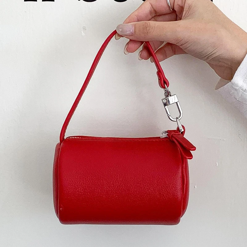 

Мини-сумки-подушки для женщин, роскошные дизайнерские сумки и кошельки, новинка 2026, аксессуар из искусственной кожи с узором личи, карманная ручка на запястье