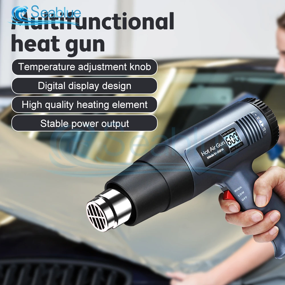 

LCD Digtal Display Heat Gun Industrial Electric Hot Air Gun With 2 Temperature Modes Shrink Air Dryer For Soldering Iron 220V